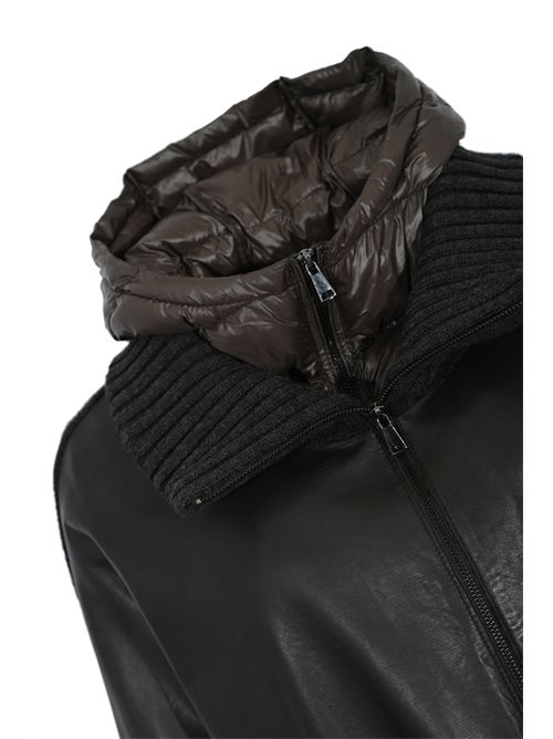 Giubbotto Lavinia in pelle e nylon LEATHER AUTHORITY | LAVINIA618